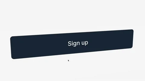 Click on sign up button by cursor pointer on a computer screen Stock Footage 166877243