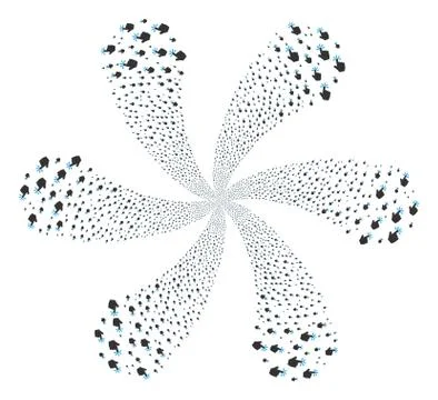 Click Spiral Flower Cluster Stock Illustration