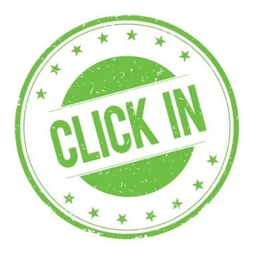 CLICK-IN stamp sign Stock Illustration
