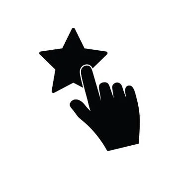 Click star icon vector Stock Illustration