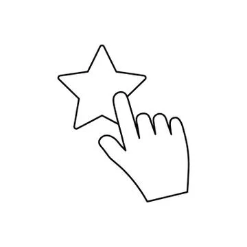 Click star icon vector Stock Illustration