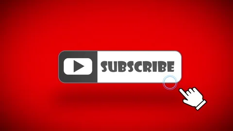 Click the subscribe button with the finger cursor Stock Footage 134769387