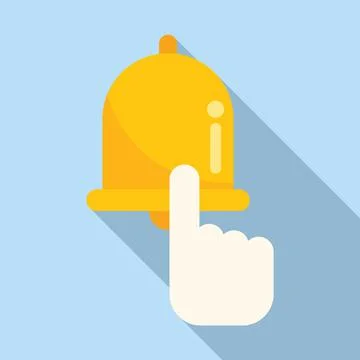 Click subscribe icon flat vector. Notice letter Stockillustratie