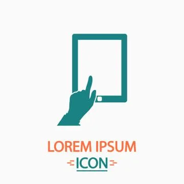 Click tablet computer symbol Stock Illustration