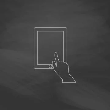 Click tablet computer symbol Stock Illustration