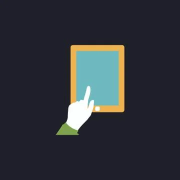 Click tablet computer symbol Stock Illustration
