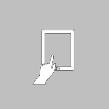 Click tablet computer symbol Stock Illustration