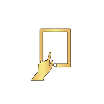 Click tablet computer symbol Stock Illustration