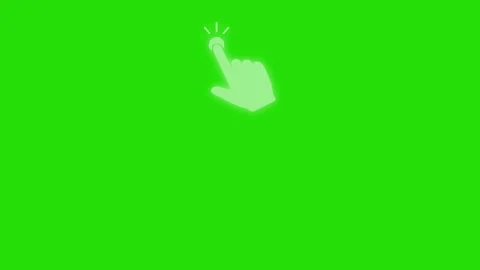 Click Tap Hand Cursor Animation Green Screen 動画素材 339639133