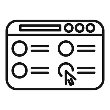 Click task schedule icon outline vector. Person event Illustrazione stock