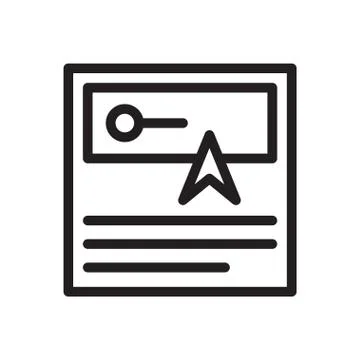 Click thin line icon Stock Illustration
