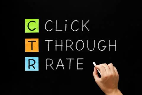 Click Through Rate CTR Concept Foto stock