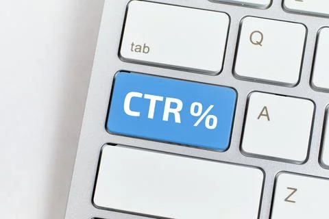 Click through rate CTR its a metric for advertising performance Foto stock