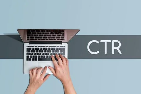 Click through rate CTR metric for marketer Stock Photos