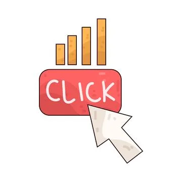 Click-through rate  illustration Stockillustratie