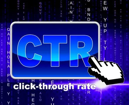 Click through rate representing world wide web and website 스톡 일러스트