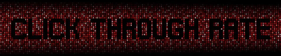 Click Through Rate text on abstract hex background illustration Stock Illustration