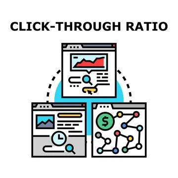 Click through ratio optimization with marketing analytics data Stockillustratie