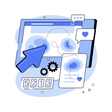 Click tracking abstract concept vector illustration. Stockillustratie