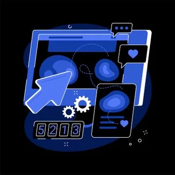 Click tracking abstract concept vector illustration. Stock Illustration