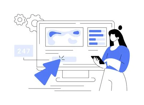 Click tracking abstract concept vector illustration. Stock-Illustration