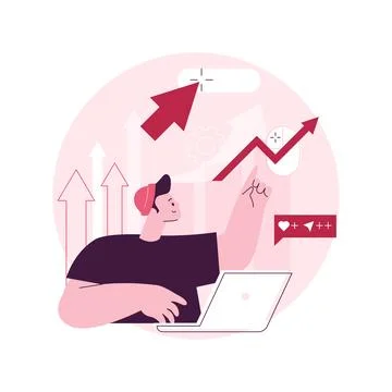 Click tracking abstract concept vector illustration. 스톡 일러스트