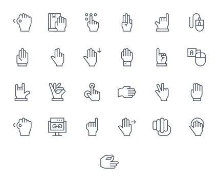 Click Ultimate Vector Package with 25 Retina Ready Regular Line Pixel Optim.. Stock Illustration