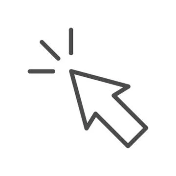 Click vector icon, cursor symbol. Modern, simple flat vector illustration for Stock Illustration