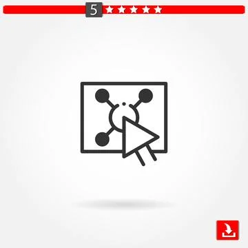 Click vector icon Illustrazione stock