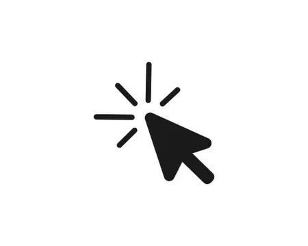 Click vector icon in modern design style for web site. Vector EPS 10 Stock Illustration