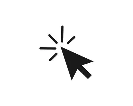 Click vector icon in modern design style for web site. Vector EPS 10 Stock Illustration