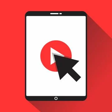 Click the video here vector thumbnail for opening video tutorials study and.. イラスト素材