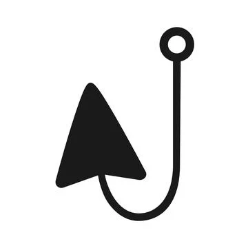 Clickbait Phishing Icon Vector Stock Illustration
