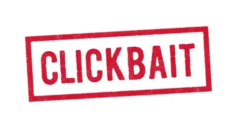 Clickbait red ink stamp Stock Illustration