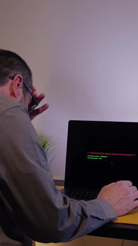 ClickFix BSOD Cyber Attack - Hackers Exploit Users Stock Footage 327934088