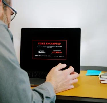 ClickFix BSOD Cyber Attack - Hackers Exploit Users Foto stock