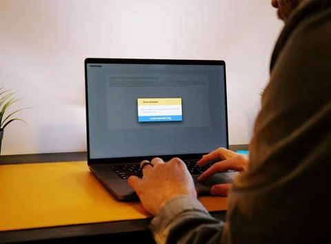 ClickFix BSOD Cyber Attack - Hackers Exploit Users Stock Photos