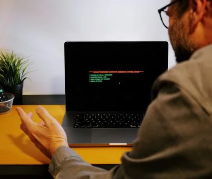 ClickFix BSOD Cyber Attack - Hackers Exploit Users Foto stock