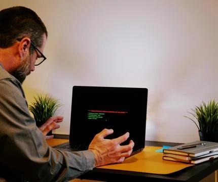 ClickFix BSOD Cyber Attack - Hackers Exploit Users Stock Photos