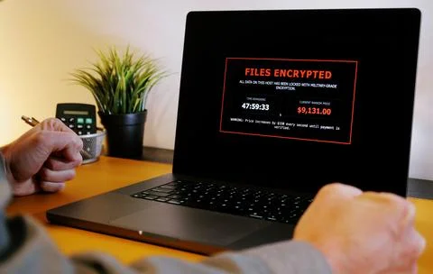 ClickFix BSOD Cyber Attack - Hackers Exploit Users Stock Photos