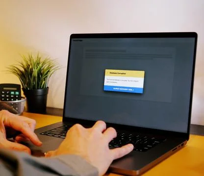 ClickFix BSOD Cyber Attack - Hackers Exploit Users Stock Photos