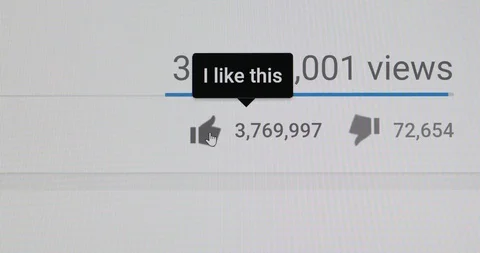 Clicking Like and Dislike button on website Stock Footage 97563565