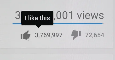 Clicking Like and Dislike button on website Stock Footage 97563853