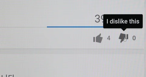 Clicking Like and Dislike button on website Stock Footage 97563886