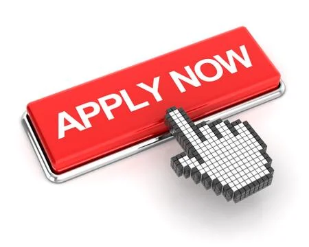 Clicking a apply now button Stock Illustration