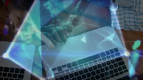 Clicking buttons activating Avast, protecting PC from malware and securing Video stock 331005821