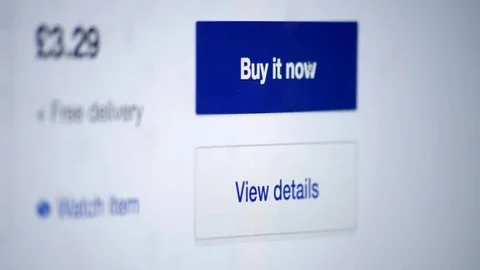 Clicking a 'Buy it Now' Button Stock Footage 78278711