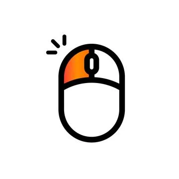 Clicking computer mouse icon. Vector. Illustrazione stock