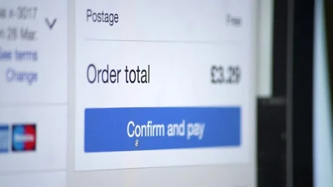 Clicking a Confirm and Pay Button Stock Footage 78278790
