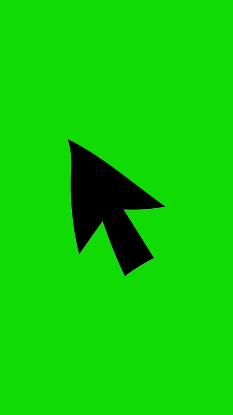 Clicking Cursor Animated Symbol on Green Background Stock Footage 331533540